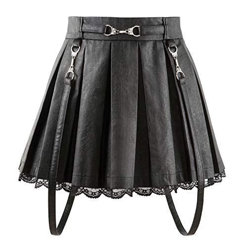Lace Trim Mini Skirt - Troublemaker Black XS