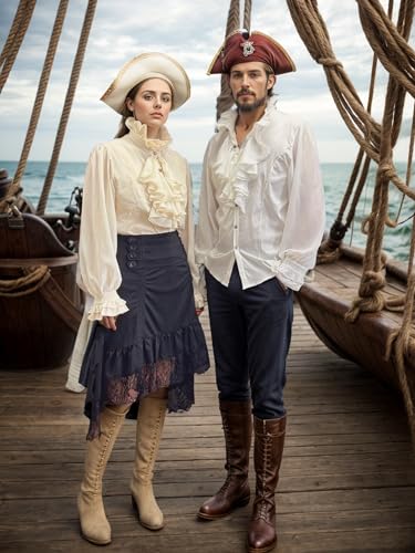 Gothic Lace Ruffled Skirt - Red, Large