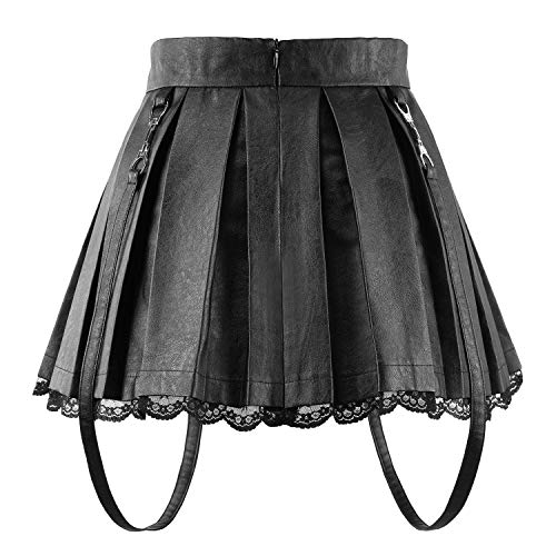 Lace Trim Mini Skirt - Troublemaker Black XS