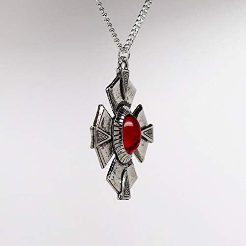 Red Cabochon Medallion Pendant Necklace for Medieval Renaissance