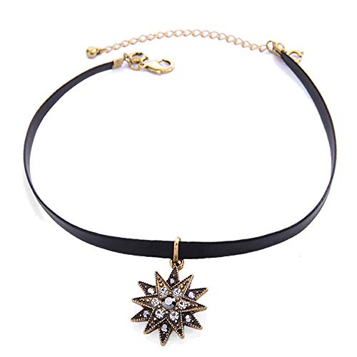 Layered Stars Pendant Choker Necklace for Women