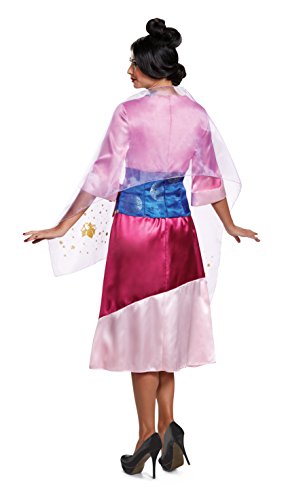 Mulan Deluxe Adult Costume, Pink, X-Large Size