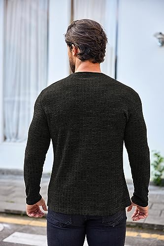 Black Bodybuilding Long Sleeve Muscle Shirt for Men