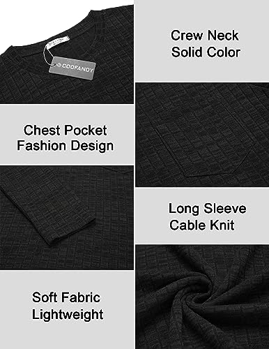 Black Bodybuilding Long Sleeve Muscle Shirt for Men