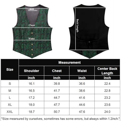 Green Paisley Victorian Steampunk Waistcoat Vest