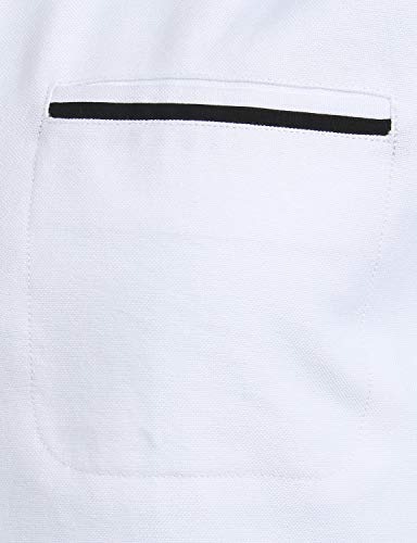 Men's White Mandarin Collar Shirt