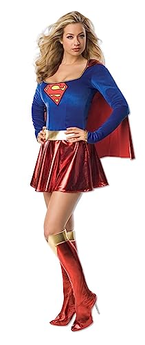 Superhero Supergirl Costume, Red/Blue
