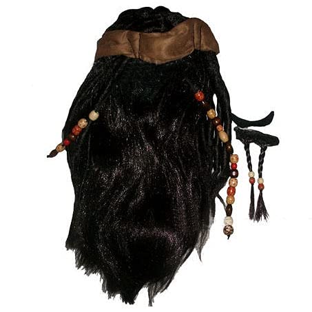 Pirate Captain Jack Sparrow Costume with Wig and Hat