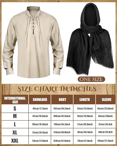 Vintage Viking Men's Renaissance Costume Set with Accessories