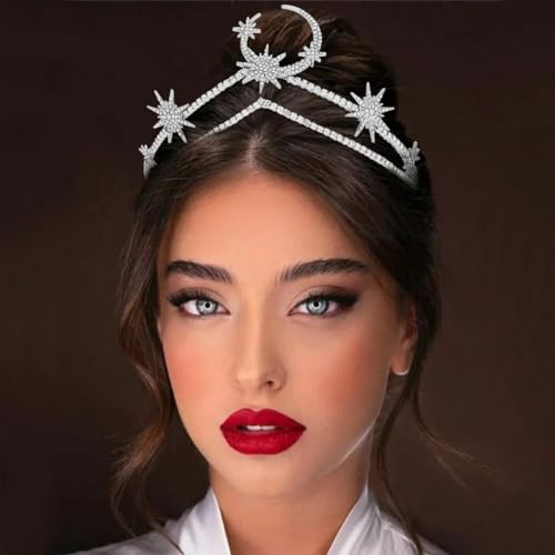 Star Moon Crown Goddess Headband for Women Girls
