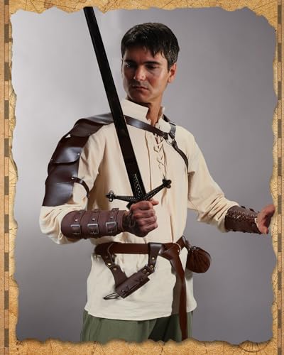 Vintage Viking Men's Renaissance Costume Set with Accessories