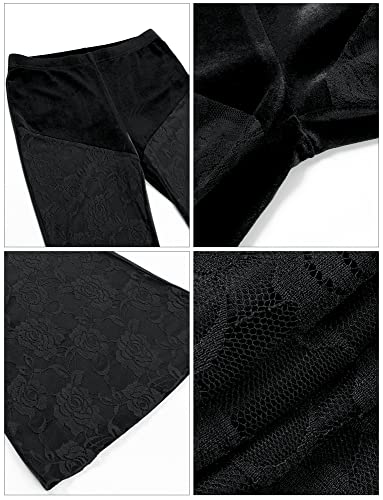 Victorian Gothic Lace Flare Pants - Women's Fantasy Fashion