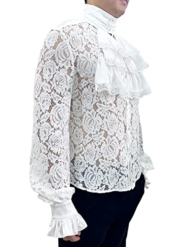 Men's Gothic Renaissance Shirt, White