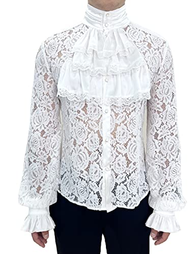 Men's Gothic Renaissance Shirt, White