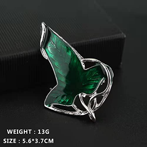 Green Leaf Elven Brooch - Movie Inspired Costume Accessory