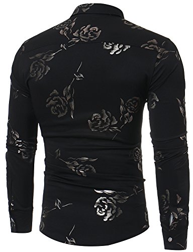 Men's Gold Rose Print Shirt