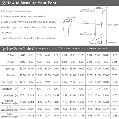 Goddess Style Knee High Combat Boots, Size 10