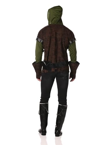 Mens Realistic Robin Hood Costume in Medium Brown