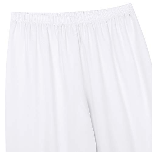 Yartina Women's Victorian Ruffles Hem Bloomers White