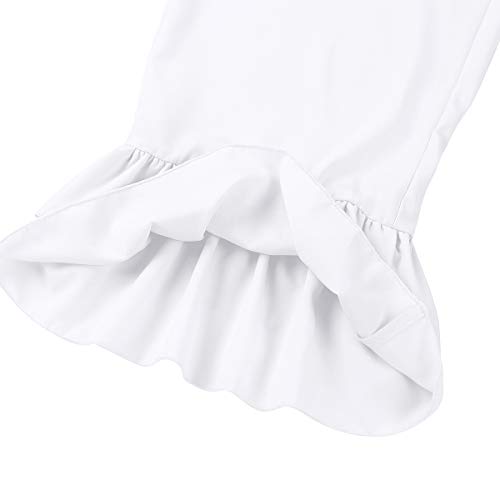 Yartina Women's Victorian Ruffles Hem Bloomers White
