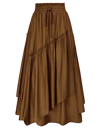 Renaissance Medieval Gypsy Skirt, Brown