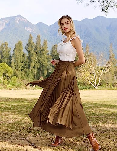 Renaissance Medieval Gypsy Skirt, Brown