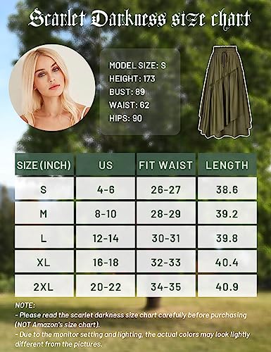 Renaissance Medieval Gypsy Skirt, Brown