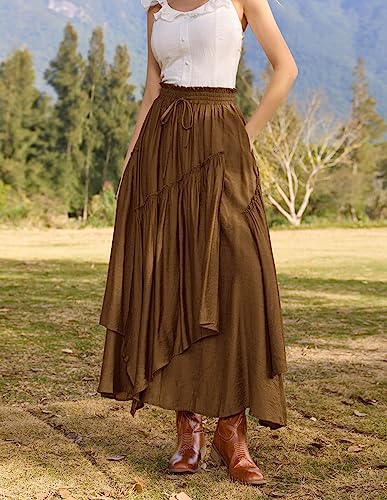 Renaissance Medieval Gypsy Skirt, Brown
