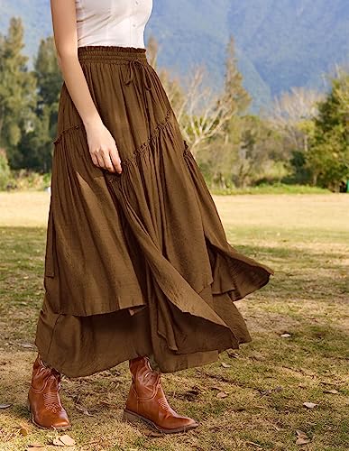 Renaissance Medieval Gypsy Skirt, Brown