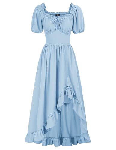 Scarlet Darkness Off Shoulder Renaissance Dress Light Blue