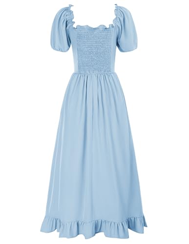 Scarlet Darkness Off Shoulder Renaissance Dress Light Blue
