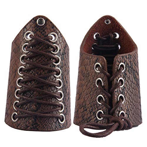 GelConnie Snakeskin Leather Gauntlet for Fantasy Cosplay