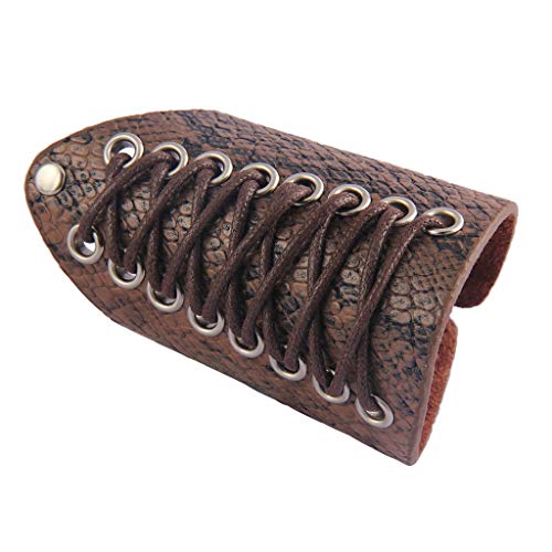 GelConnie Snakeskin Leather Gauntlet for Fantasy Cosplay