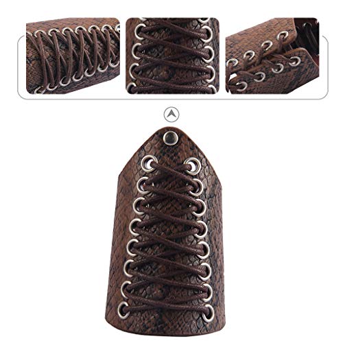 GelConnie Snakeskin Leather Gauntlet for Fantasy Cosplay