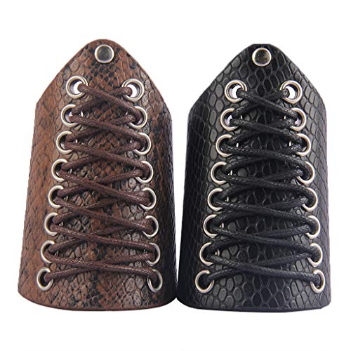 GelConnie Snakeskin Leather Gauntlet for Fantasy Cosplay