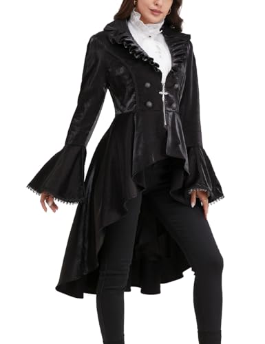 Steampunk Gothic Vintage Women's Tailcoat Jacket Medieval Coat