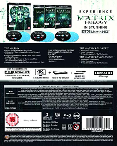 The Matrix Trilogy Blu-ray Collection in 4K
