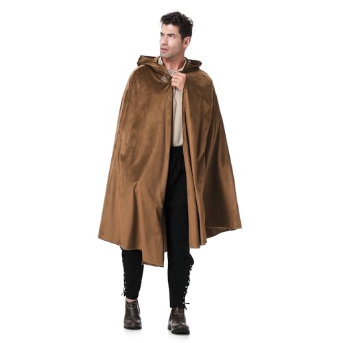 Medieval Renaissance Hooded Cape for Women and Men
