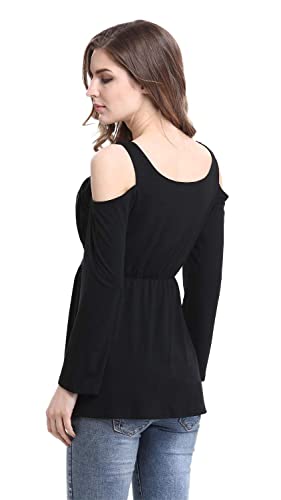 Mooncolour Hollow Out Loose Blouse - Black