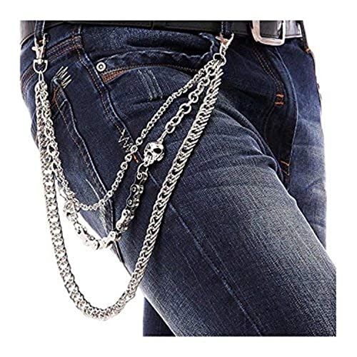 Skull Chain Wallet & Punk Trousers Pocket Belt
