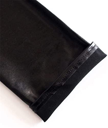 Black Faux Leather Elbow Length Gloves - Cat Woman