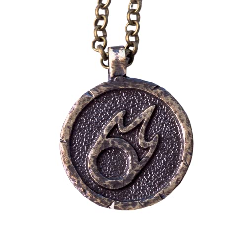 FF XIV All Jobs Brass Pendant - Black Mage