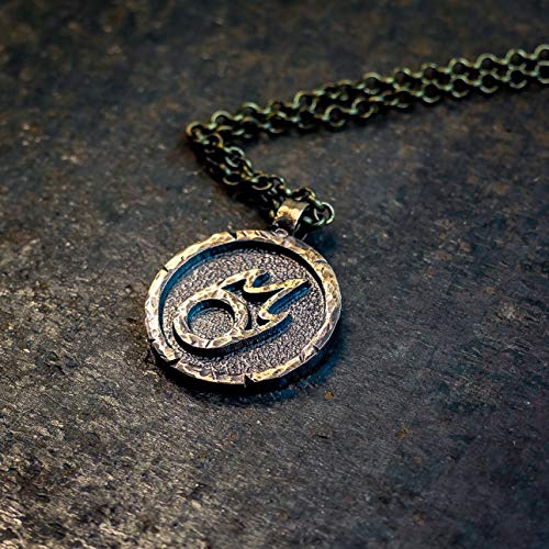 FF XIV All Jobs Brass Pendant - Black Mage