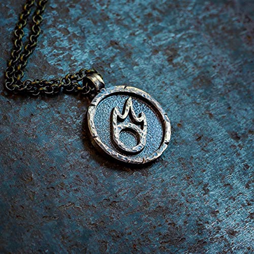 FF XIV All Jobs Brass Pendant - Black Mage