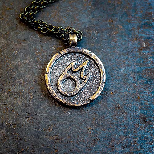 FF XIV All Jobs Brass Pendant - Black Mage