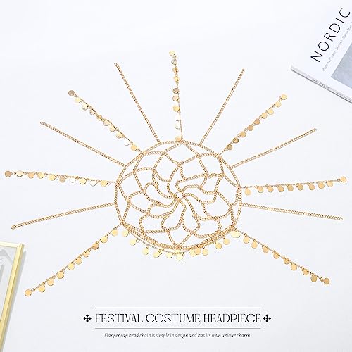 Yean Gold Head Chain Tassel Festival Headpiece