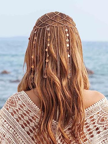 Yean Gold Head Chain Tassel Festival Headpiece
