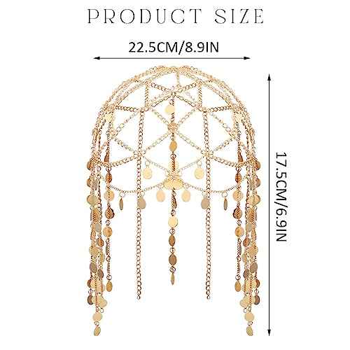 Yean Gold Head Chain Tassel Festival Headpiece