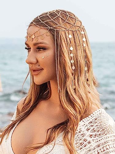 Yean Gold Head Chain Tassel Festival Headpiece