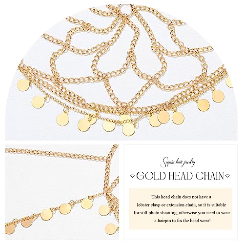 Yean Gold Head Chain Tassel Festival Headpiece